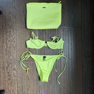 Triangl Swimwear Neon Green Bikini Set